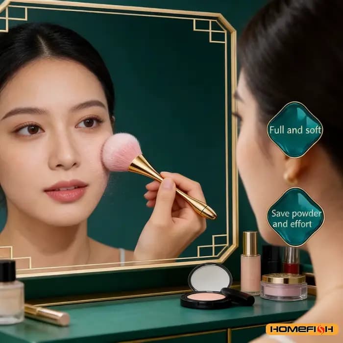 Petit pinceau à poudre moelleux et doux pour le blush