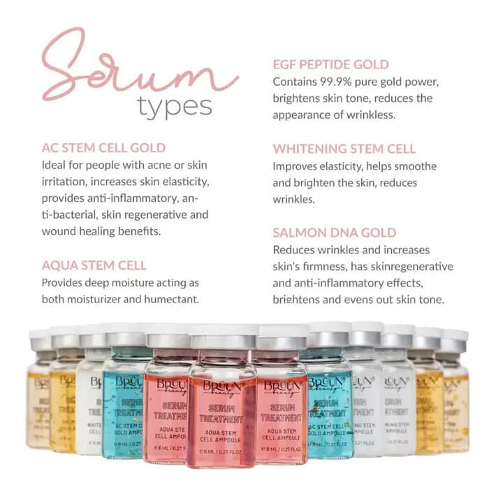 Corée Dr.Pen Starter Kit fond de teint saumon ADN Peptide tige cellule sérum Essence hydrater visage soins de la peau 8mlX12vials