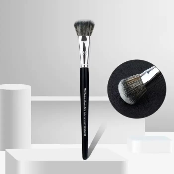 Pinceau de maquillage aérographe pour fond de teint noir