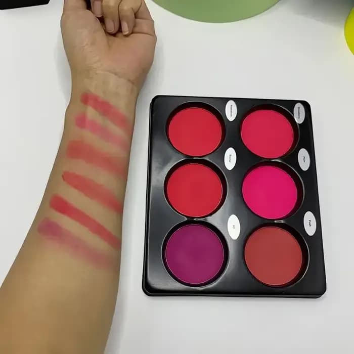 Palette de fard à joues 6 couleurs