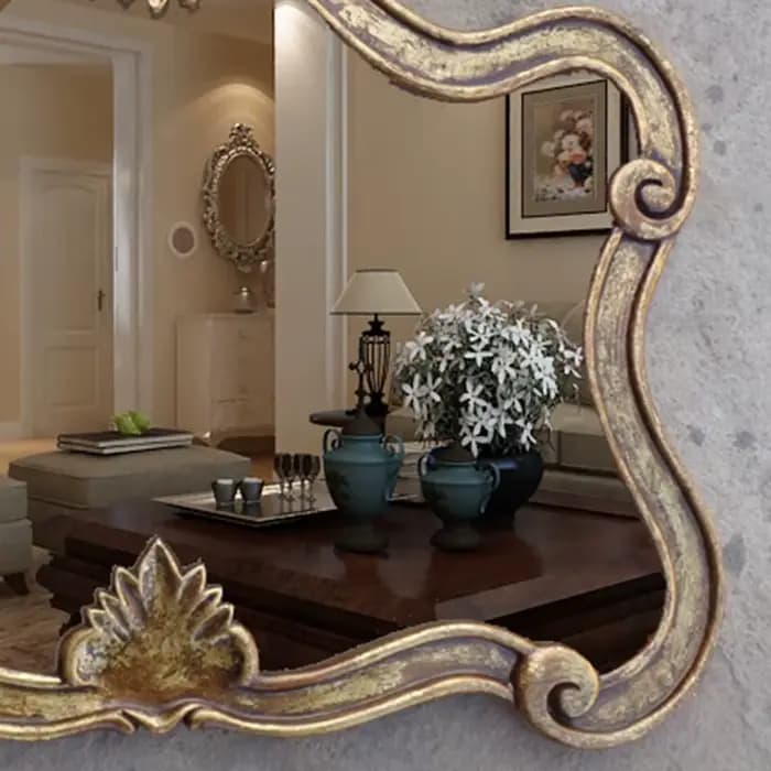 Miroir De maquillage doré pour filles