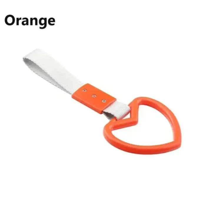 Breloque de poignée de voiture en forme de cœur, anneau de sécurité, 1 pièce, accessoire de style automobile