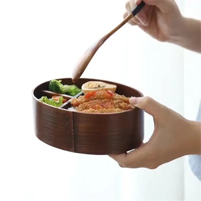 Boîtes à Bento de Style japonais, boîte à déjeuner en bois, pique-nique Portable pour enfants étudiants, récipient alimentaire, accessoires de cuisine