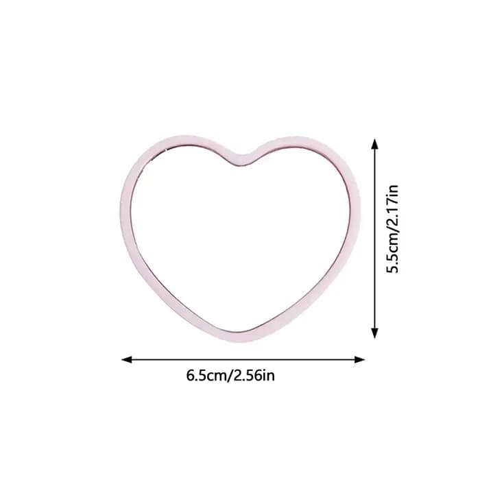 Miroir de maquillage en forme d'amour