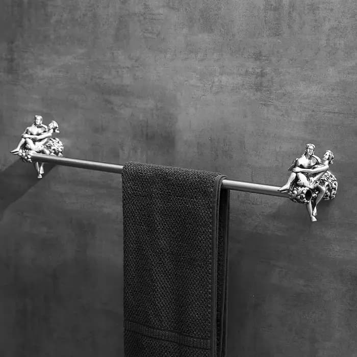Support mural pour salle de douche, ensemble d'accessoires de salle de bains romantique, porte-papier hygiénique, barre à serviettes, porte-brosse Toliet