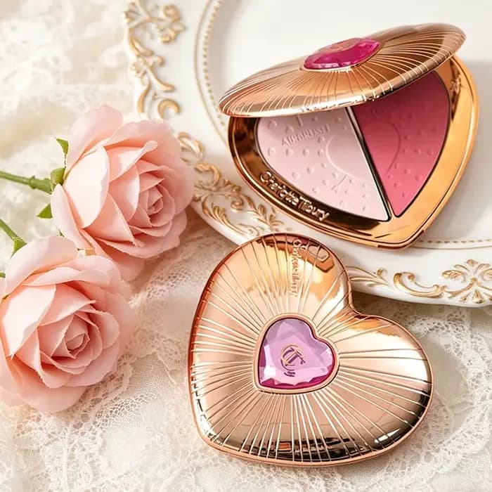 Nouveau Charlotte Tilbury – Poudre blush double couleur en forme de cœur