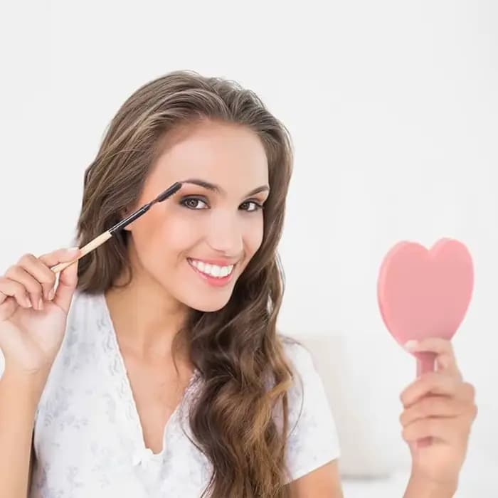 Petit miroir d'amour Portable en forme de cœur