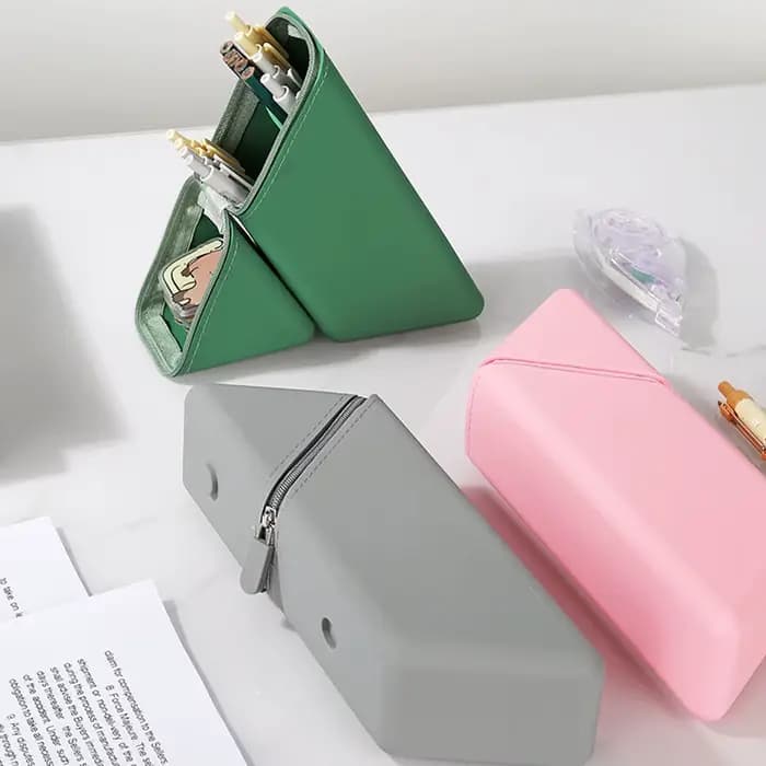 Trousse à crayons pliable en Silicone