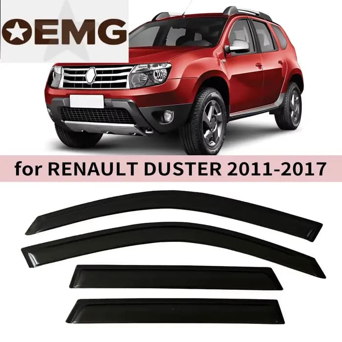 Visière de fenêtre pour RENAULT DUSTER 2011 2012 2013 2014 2015 2016 2017, déflecteurs de vent, protection contre la pluie, pare-brise de porte, pare-brise