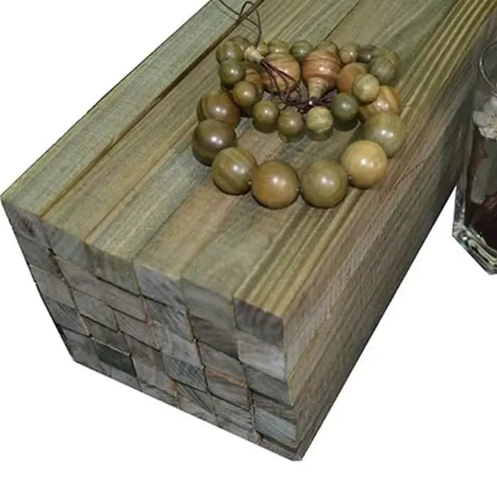 Bois de santal vert naturel fait à la main, matériel de bûche sculpté, planche de bois de santal, Supports de tailles personnalisées