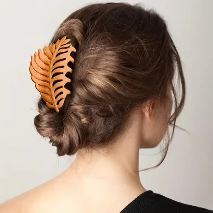 Épingle à cheveux de luxe, accessoire pour cheveux en forme de feuille, épingle à cheveux pour femme, épingle à cheveux en forme de griffe, idéale pour les festivals