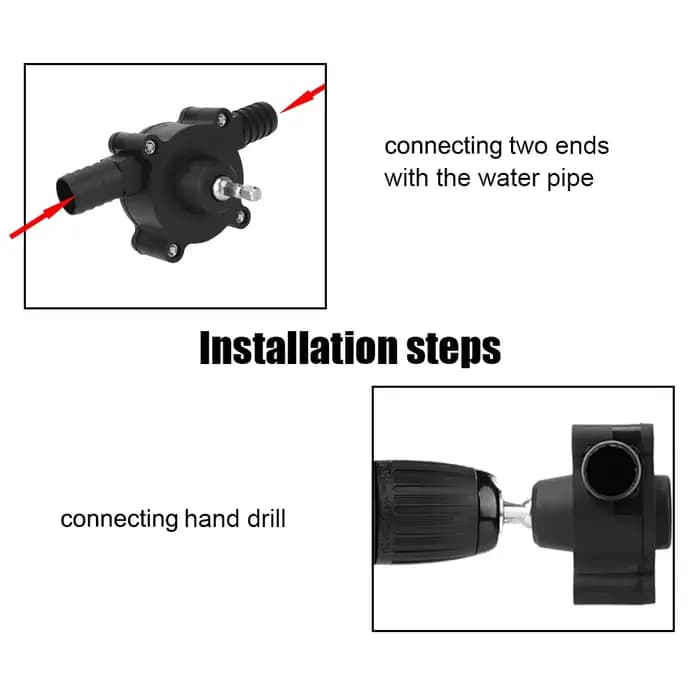 Mini pompes de transfert de liquide auto-amorçantes manuelles, perceuse électrique, pompe à eau fluide à huile Diesel Portable, outil d'extérieur pour la maison et le jardin