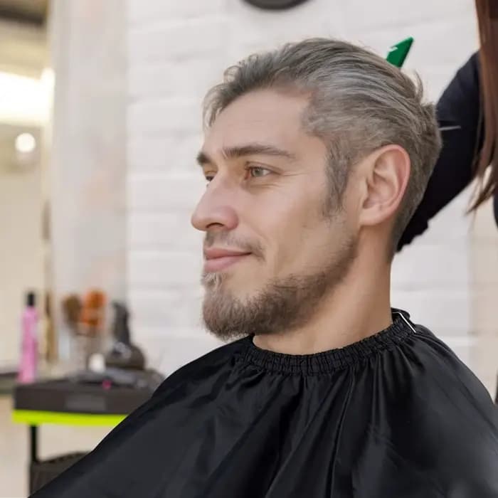 Cape de barbier noire pour hommes et femmes