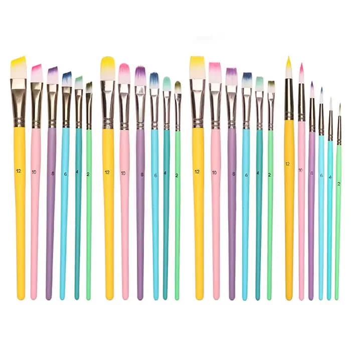 Pinceaux à pointe ronde et pointue en Nylon