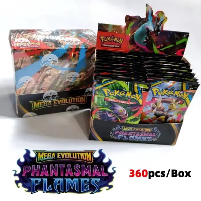 MEGA EVOLUTION SCARLET&VIOLE 360PCS/Set Carte Pokémon 151 Prismatic Evolutions Black Bolt Booster anglais Carte de combat et de collection