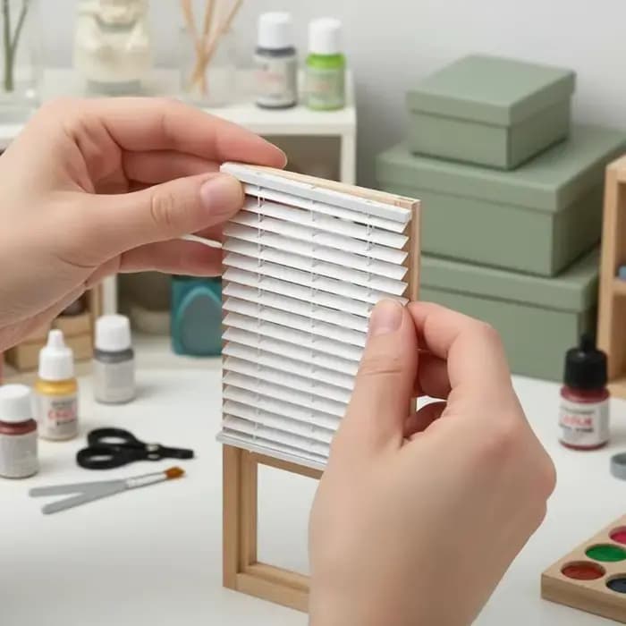 Mini modèle de volet roulant pour maison de poupée