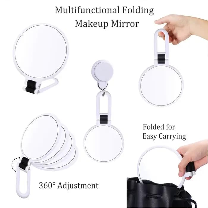 Miroir à main pliable de voyage