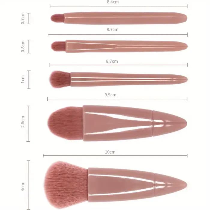 Ensemble de pinceaux de maquillage de voyage