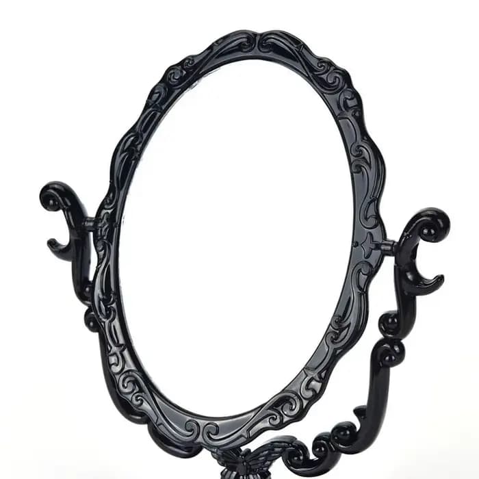 Miroir de maquillage rotatif haute définition avec support en forme de rose