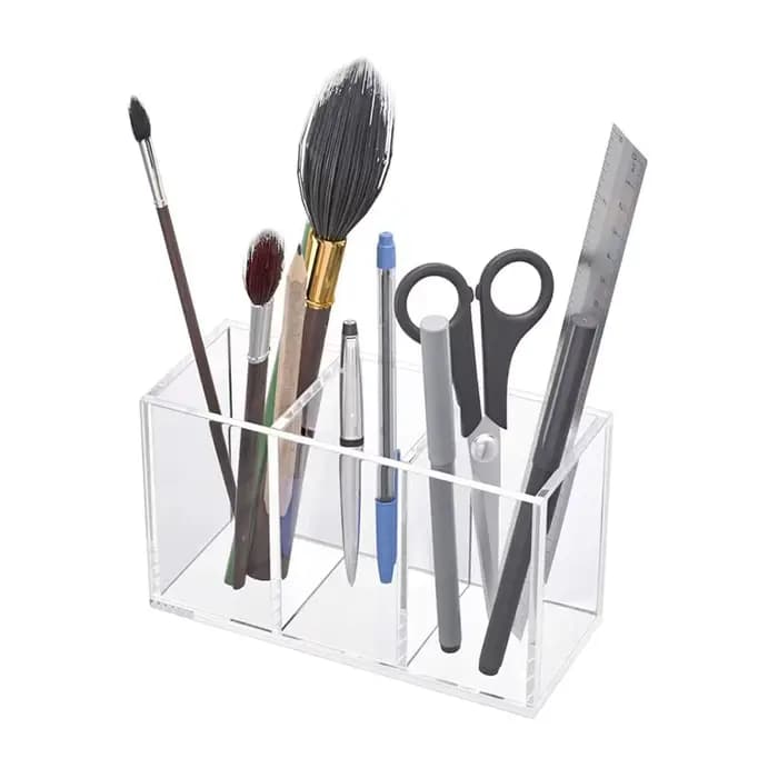 Organisateur de pinceaux de maquillage Transparent