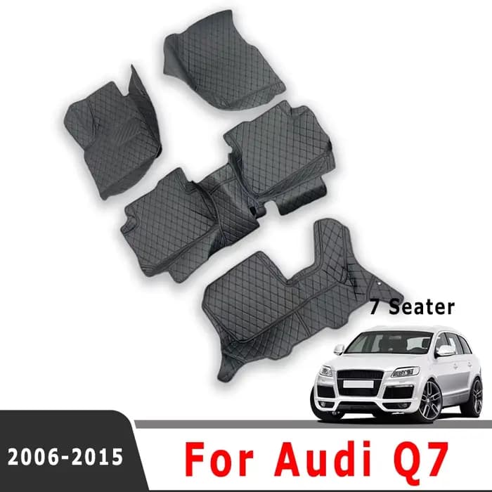 Tapis de sol pour Audi Q7 2015 2014 2013 2012 2011 2010 2009 2008 2007 2006 (7 places) - Accessoires de voiture, tapis de protection, tapis de sol