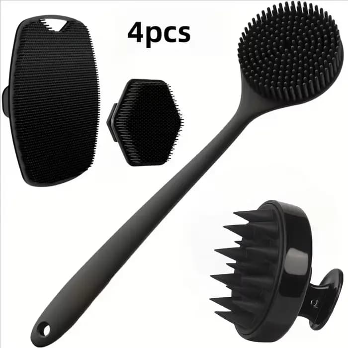 Ensemble de 4 brosses exfoliantes douces en Silicone pour le visage
