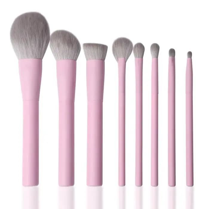 Ensemble de pinceaux de maquillage violet rose