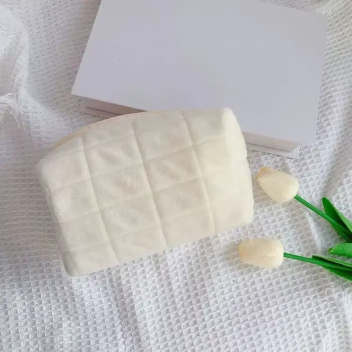 Petit sac à cosmétiques en peluche douce