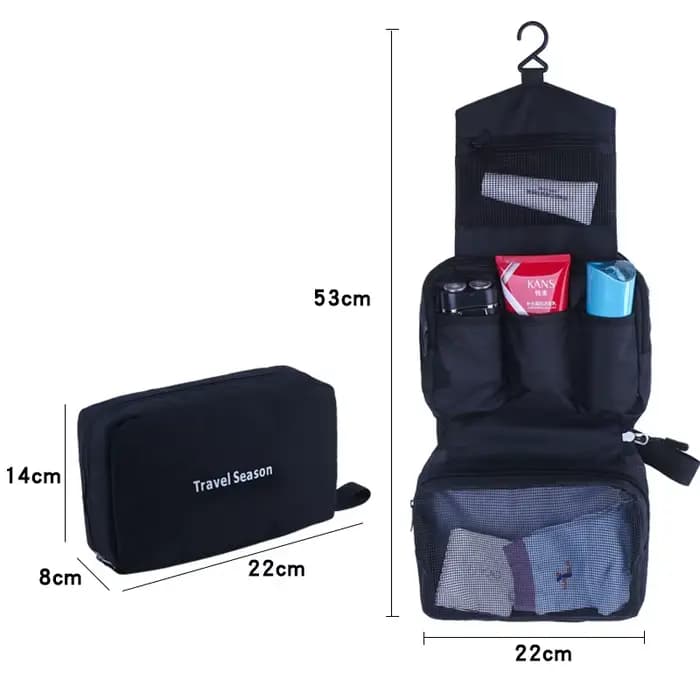 Trousse de toilette de voyage suspendue pour hommes et femmes
