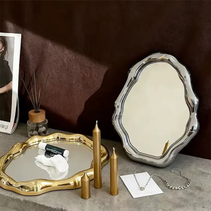 Miroir de maquillage portable créatif et tendance