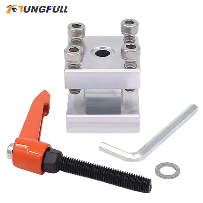 Porte-outil Mini tour accessoires métal Micro travail du bois perle Machine support de repos en alliage d'aluminium porte-outil
