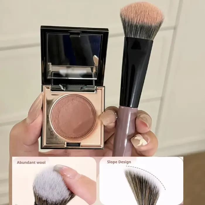 Pinceau à blush en poudre à surface inclinée