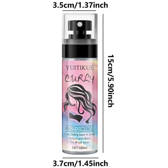 YUITIKUE Spray Coiffant Sans Rinçage pour Cheveux Bouclés - Anti-Frisottis