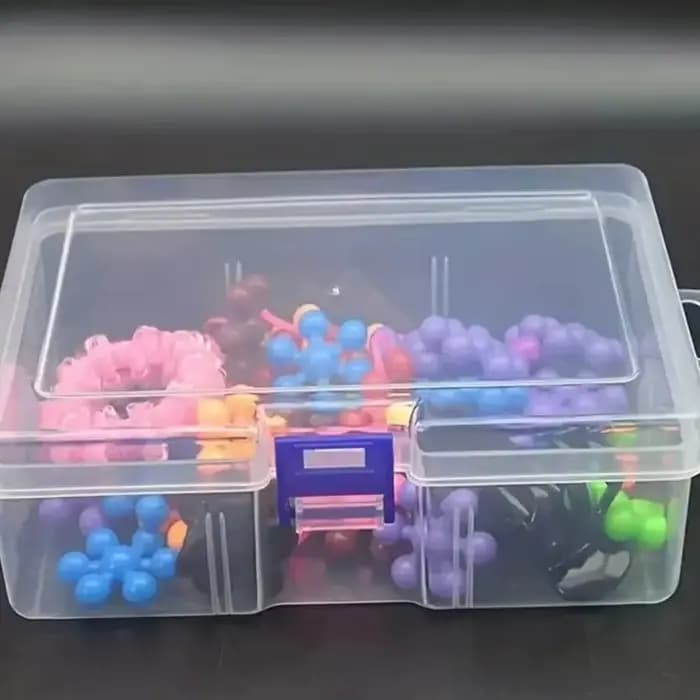 Boîtes de rangement en plastique transparentes, pour bijoux, accessoires de quincaillerie, petits articles, bricolage artisanat cosmétiques