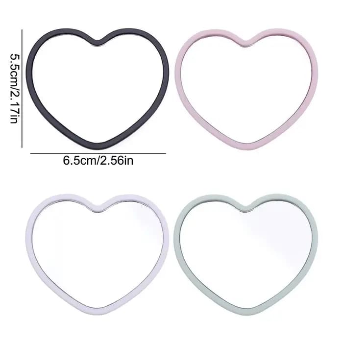 Miroir simple en forme de cœur à une seule face