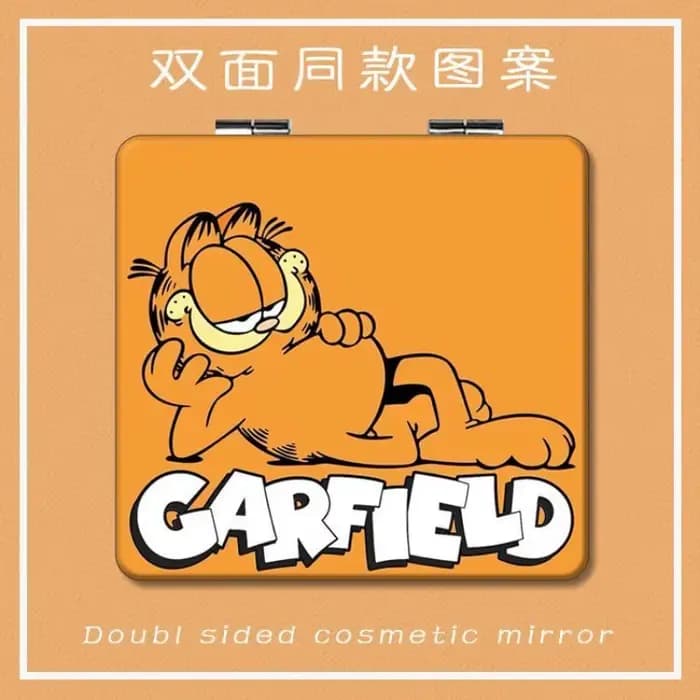 Miroir pliant double face Garfield Cartoon Creative Girl Makeup 2026 Nouveau