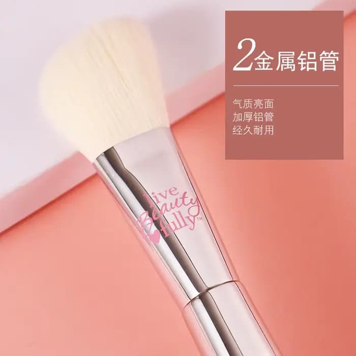 Argent pinceaux de maquillage entièrement fonctionnels de haute qualité fond de teint poudre fard à joues surbrillance