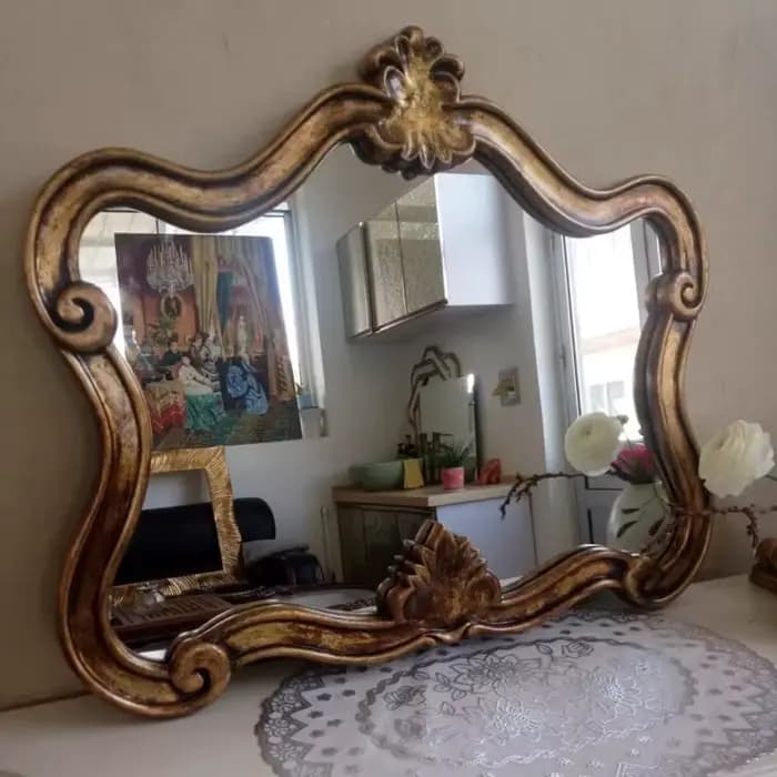 Miroir De maquillage doré pour filles