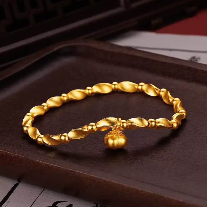Accessoire Golddiy 9999 - Accessoires de style ancien en forme de kaki - Collier, bracelet et pendentif en perles de style ancien