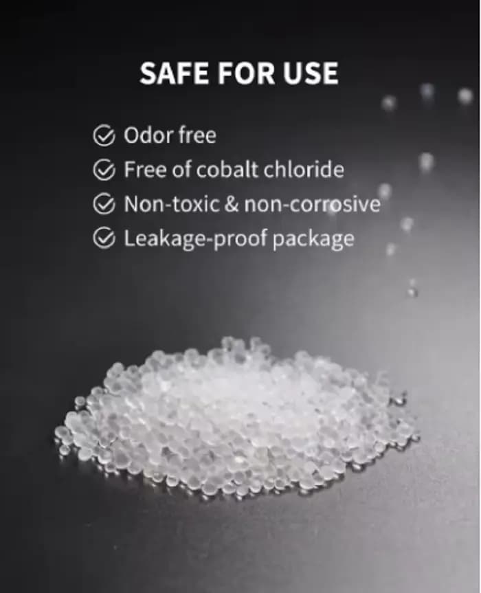 PETKIT Agent de conservation et anti-humidité de remplacement pour les distributeurs de nourriture intelligents - 5 paquets de billes de gel de silice transparentes