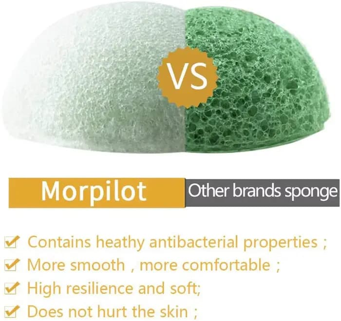 Éponge Konjac de nettoyage pour exfoliant le visage