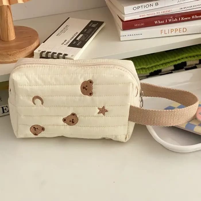 Trousse de toilette mignonne brodée