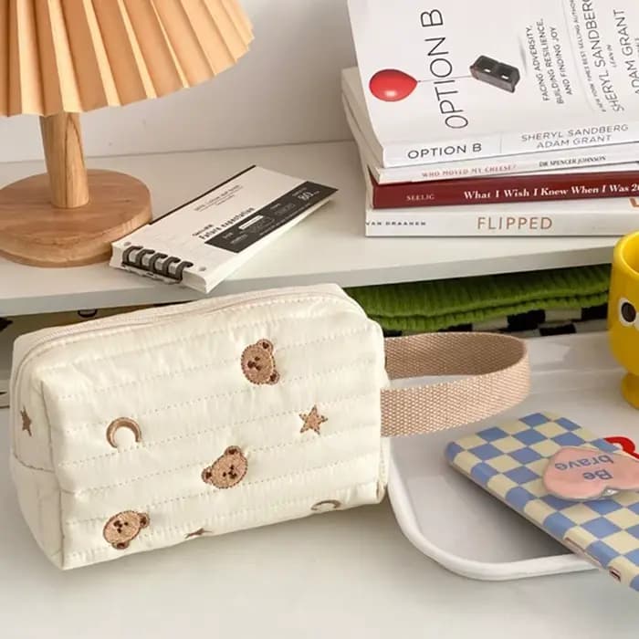 Trousse de toilette mignonne brodée
