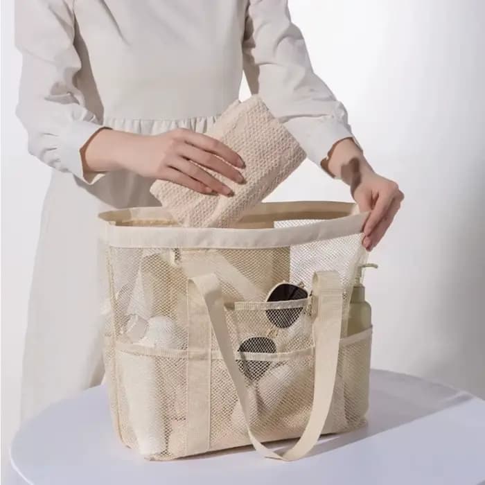 Sac de toilette en nylon ajouré