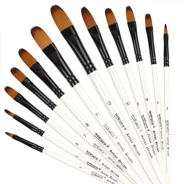 Ensemble de pinceaux ronds Filbert