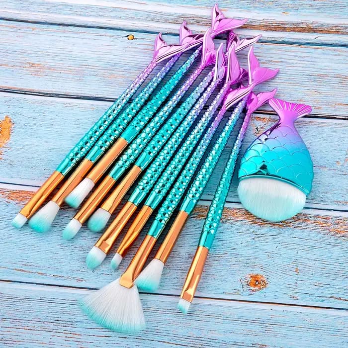 10/11 pièces Kit de pinceaux de maquillage maquiagem maquillaje nouvelle sirène fond de teint sourcil Eyeliner