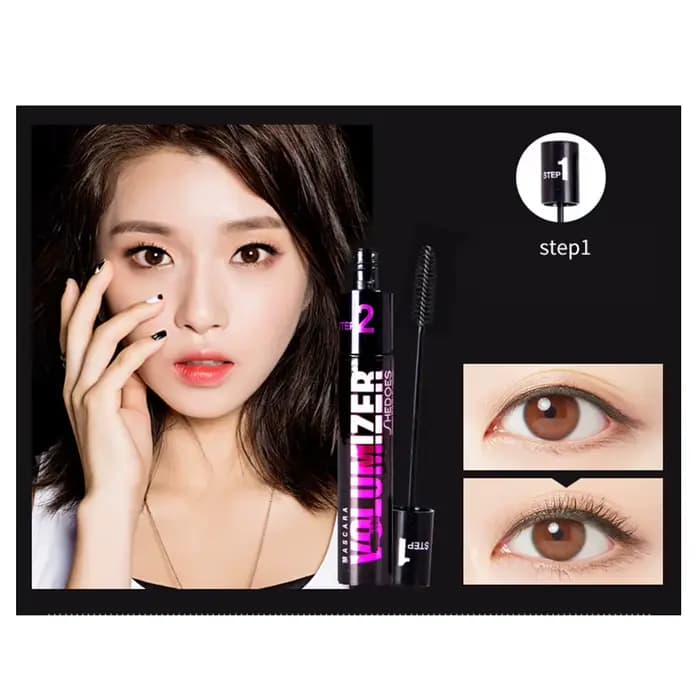 Mascara à friser noir 2 en 1