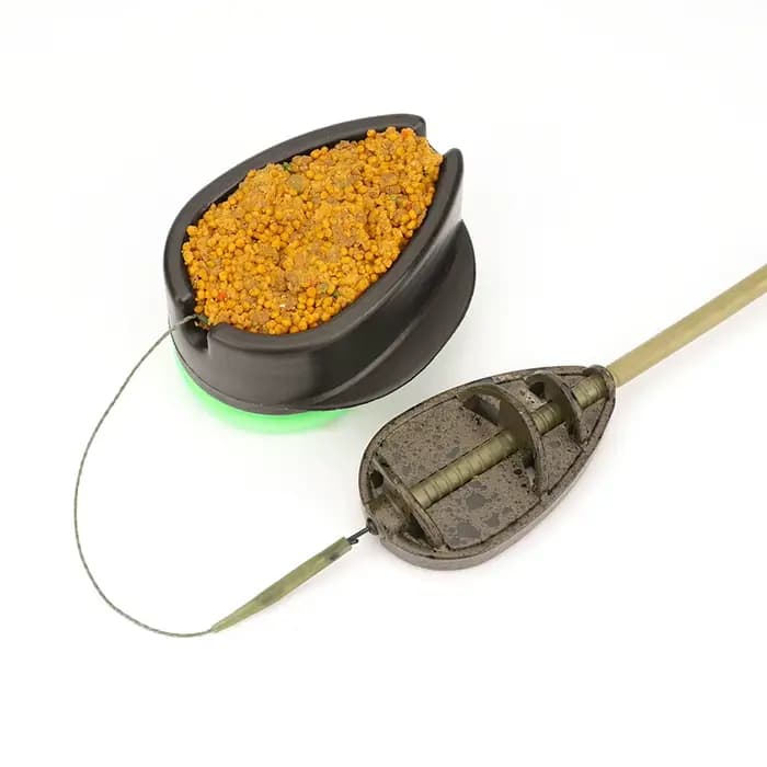 Kit de pêche à la carpe Hirisi - Cage à appâts de 30g, 40g, 50g, 60g, accessoires de pêche pour la méthode d'alimentation des carpes