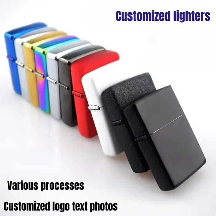 Logo publicitaire, briquet au kérosène, impression couleur laser, fabrication d'échantillons, électrodéposition, peinture par pulvérisation, machine à feu miroir.