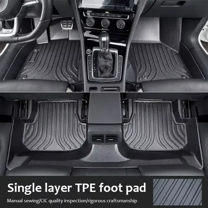 Pour Toyota C-HR 2022 Accessoires 2018 ~ 2021 AX10 AX50 Tapis De Sol De Voiture D343-Tapis De Boue Résistant TPE Complet Coussinets De Pied Coussin En Cuir